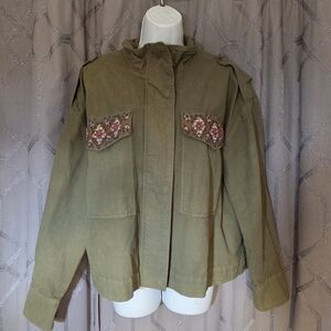 Sundance Army Green Love And Soul Military Jacket XL